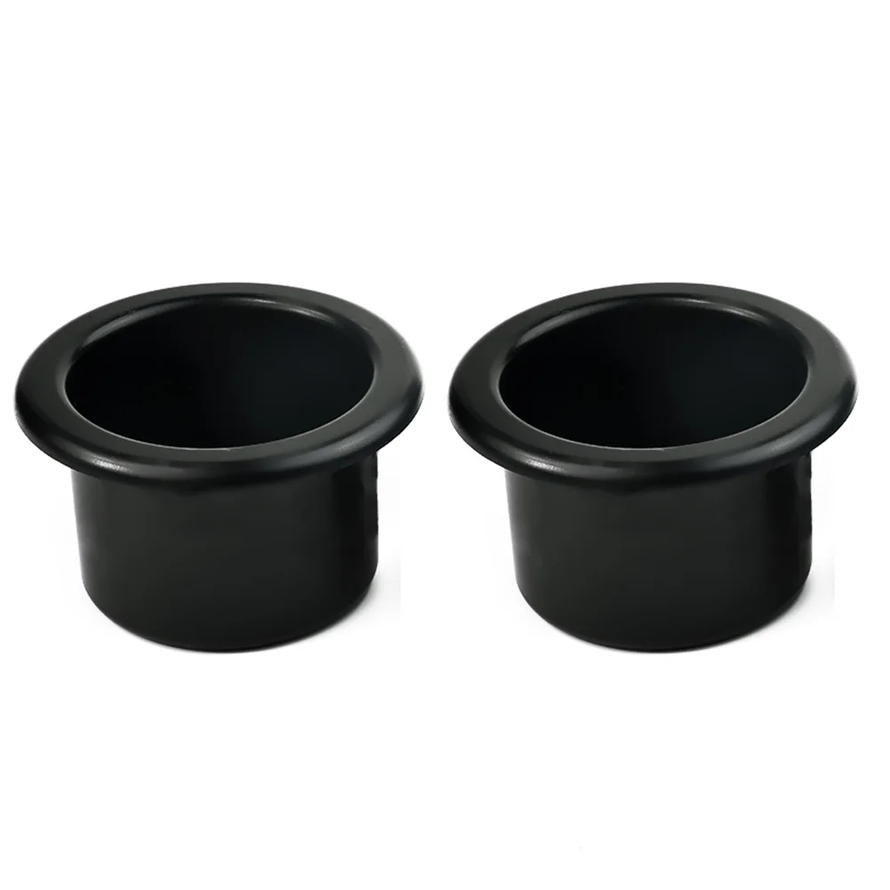 

Black Car Cup Holder Water 2pcs Plastic Interior Replacement Accessory