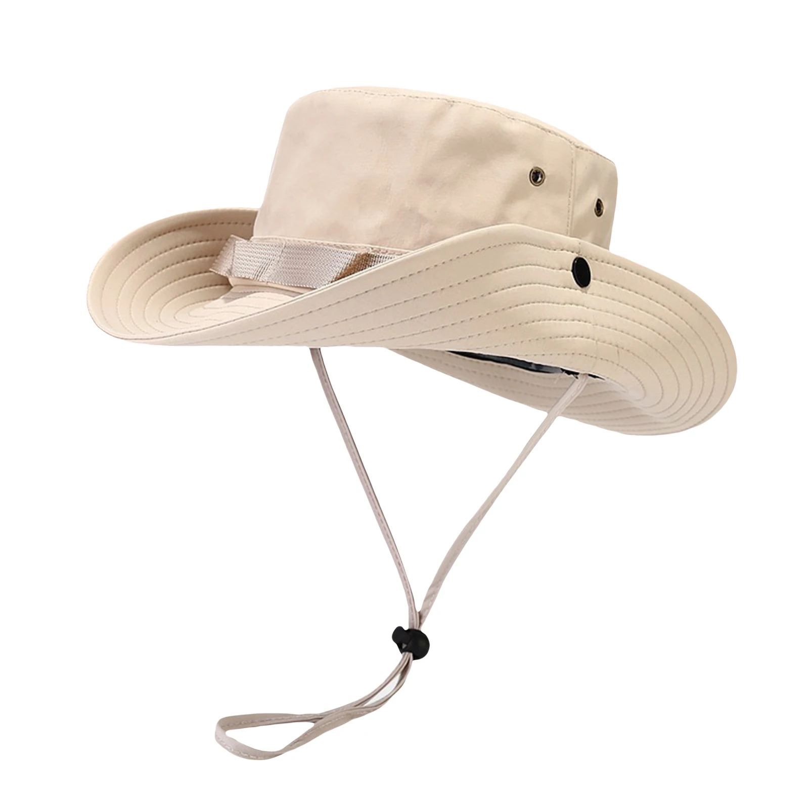 Men Women Wide Brim Sun Hat Foldable Adjustable Chin Floppy Summer Sun Beach Fishman Hat