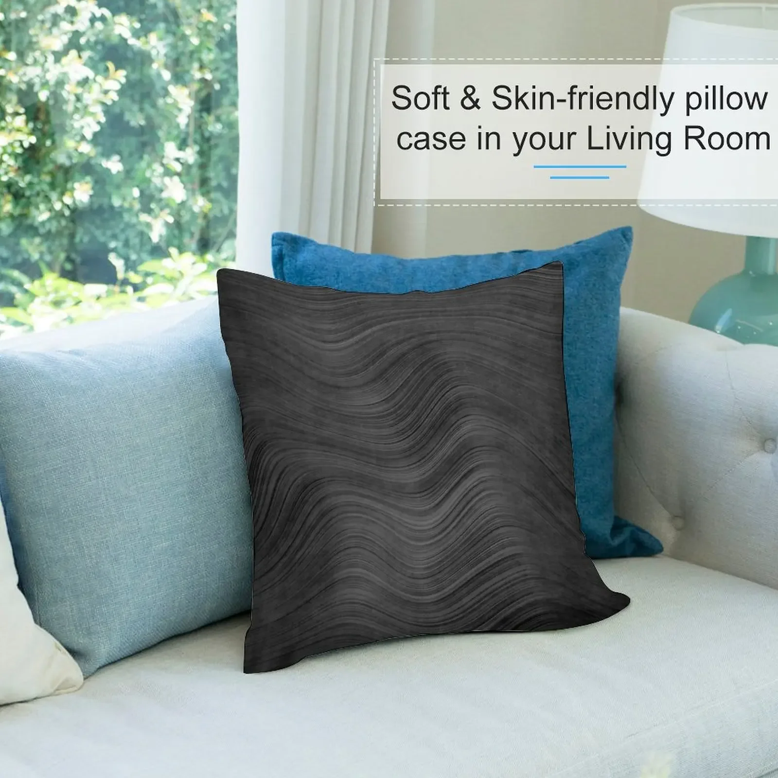 Стальной слиток Beskar с тонким зерном - темная стальная подушка чехол для дивана