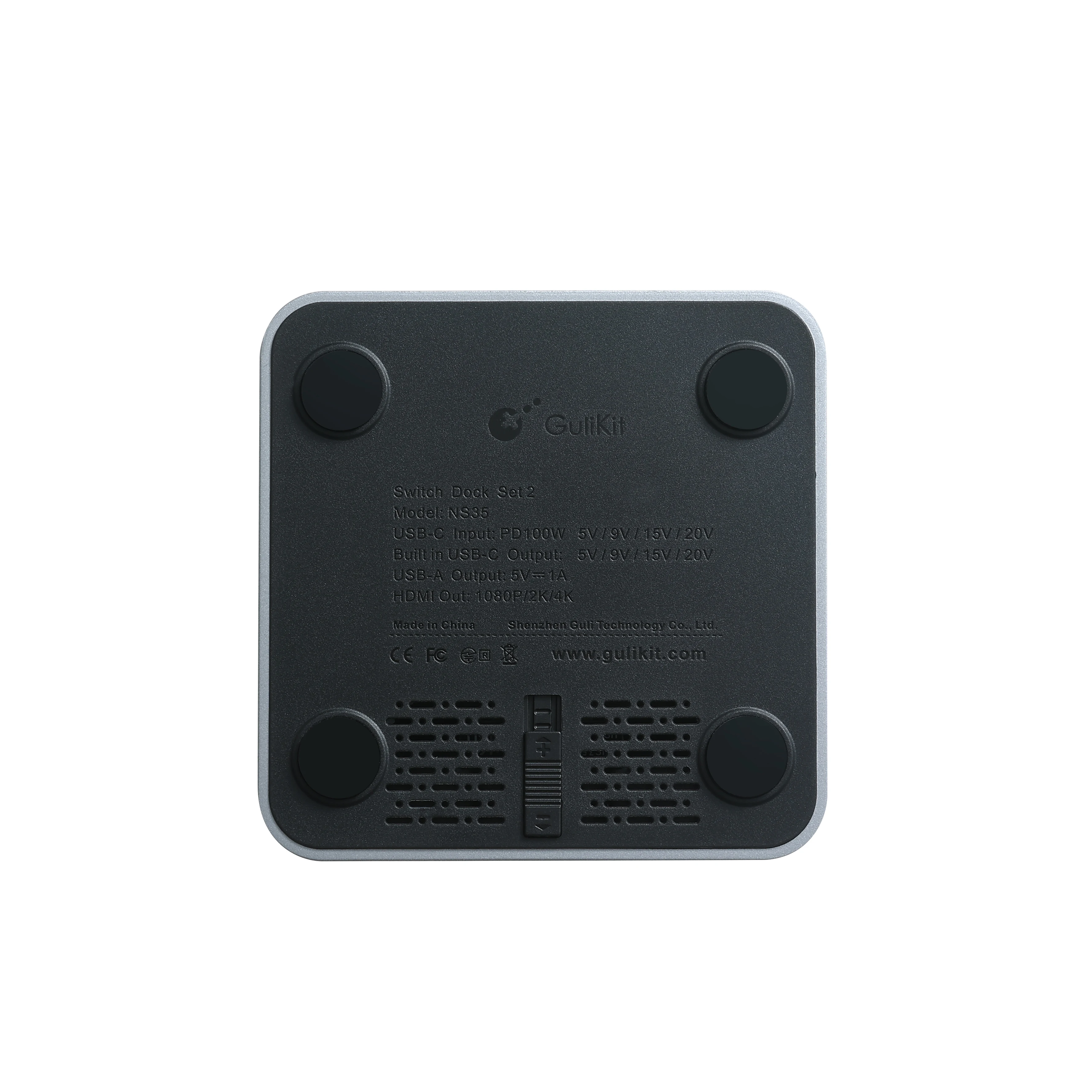 Фото Док-станция GuliKit для Switch 1/2, док-станция для ТВ с поддержкой 4K/60Hz, 100W PD, отличное охлаждение, широкая основа с защитой от опрокидывания для Nintendo Switch №2