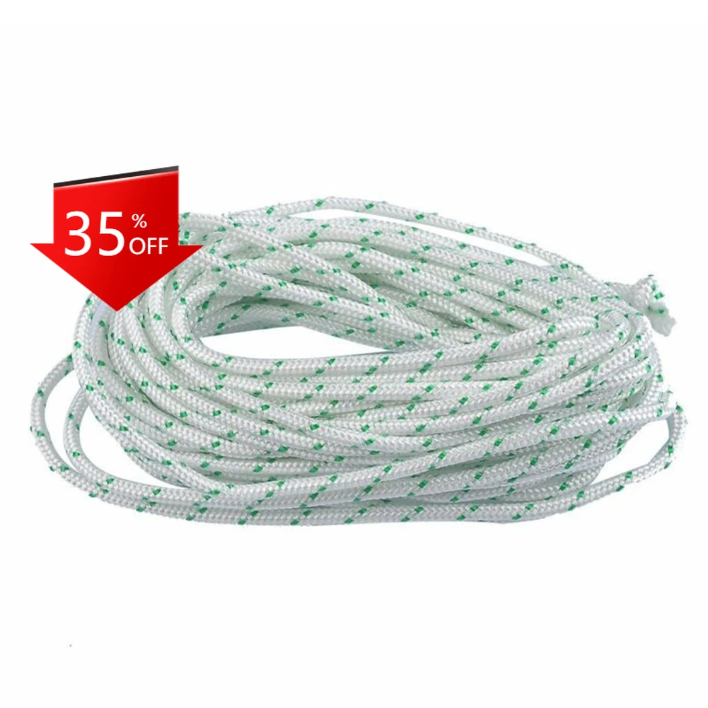 

2pcs 4M Recoil Starter Pull Start Cord / Rope For Husqvarna Chainsaws Lawn Mower Engine Atco 4mm Diameter Oil Petrol Resistant