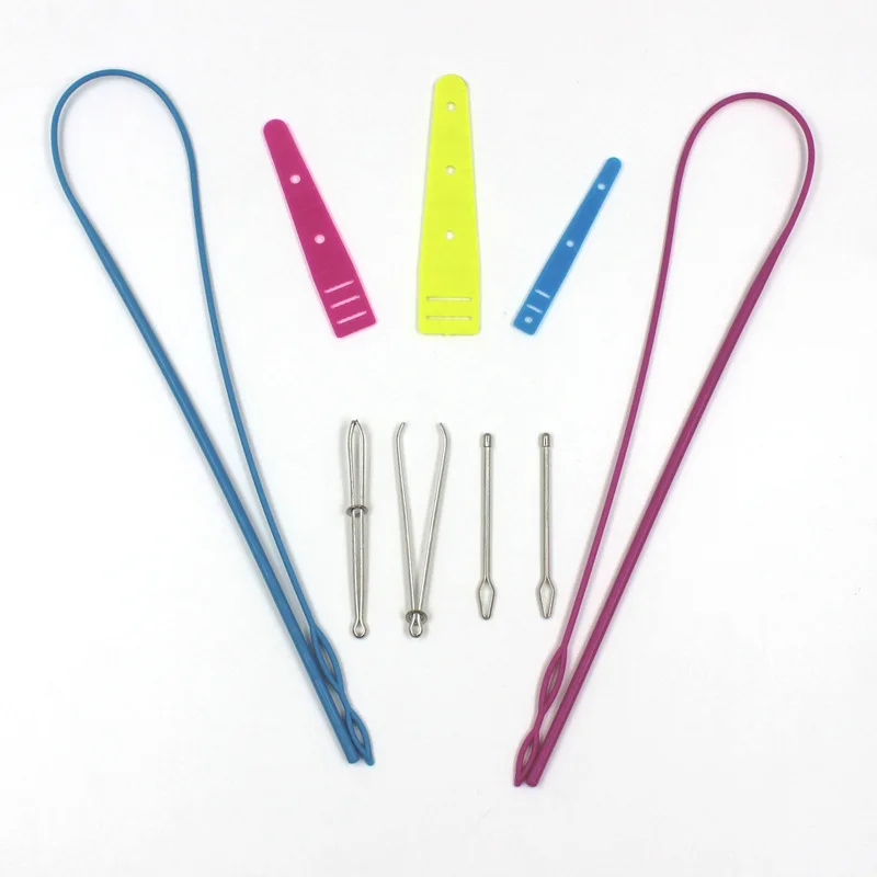 

9 шт./компл. для эластичных швейных аксессуаров, инструмент для рукоделия, зажим для Threader, используется пинцет с самоблокировкой