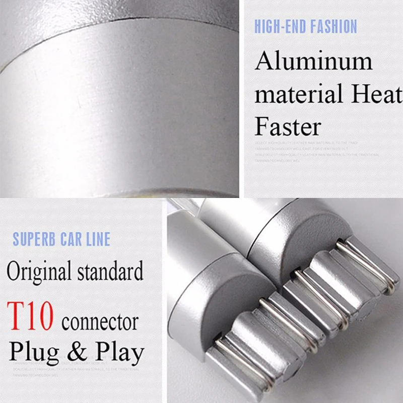 2 шт. W5W T10 SMD 3030 светодиодные лампы супер яркие белые для автомобиля наружные