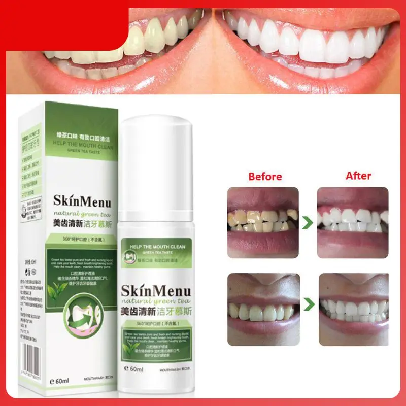 

Green Tea Teeth Cleaning Mousse Fresh Tone Toothpaste Remove Tooth Stain Teeth Whitening Oral Cleaning Care Tooth Paste TSLM1