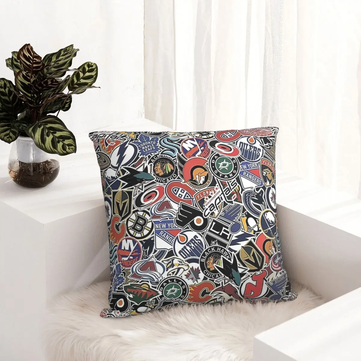 NHL Teams pillowcase printed cushion cover sofa waist pillow pillow cover