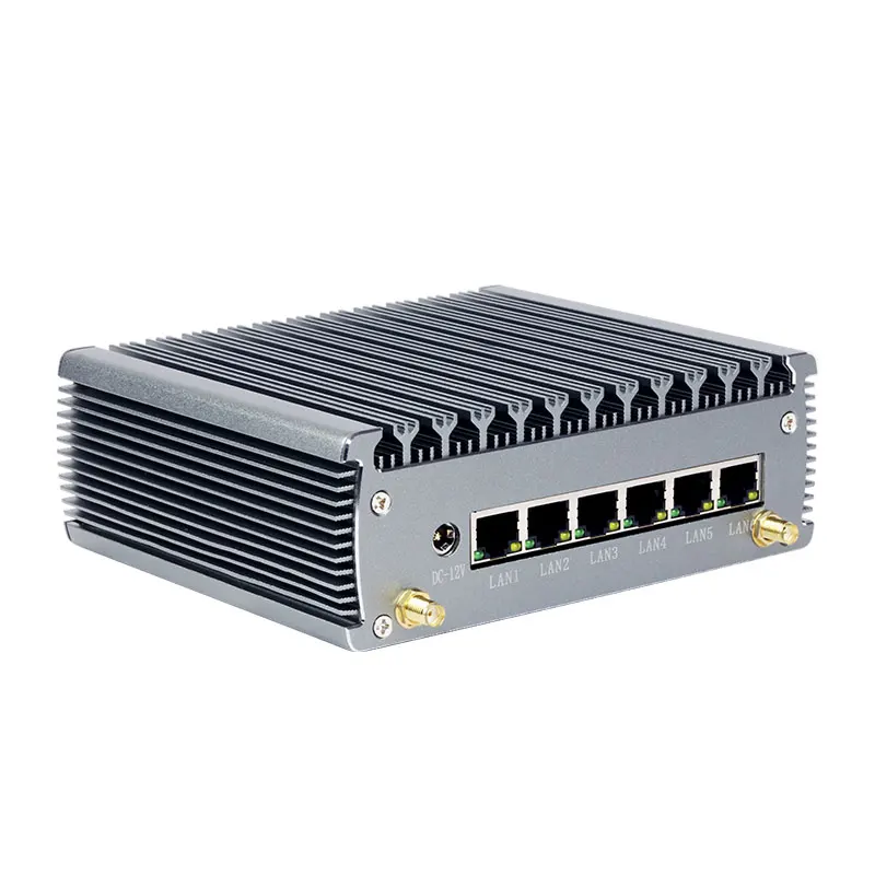 XCY Mini PC 6 LAN 2.5G Intel i225V NIC i7-1165G7 4 Cores 8 Threads RS232 HDMI Mini PCIE GPIO Windows 10 Linux/Ubuntu Firewall