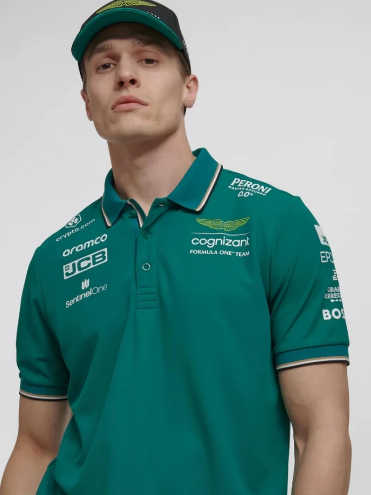 

Для Aston Martin 14 Alonso Driver 2023 F1 гоночная командная спортивная рубашка поло для мотоспорта автомобильные фанаты зеленые не выцветают дышащие