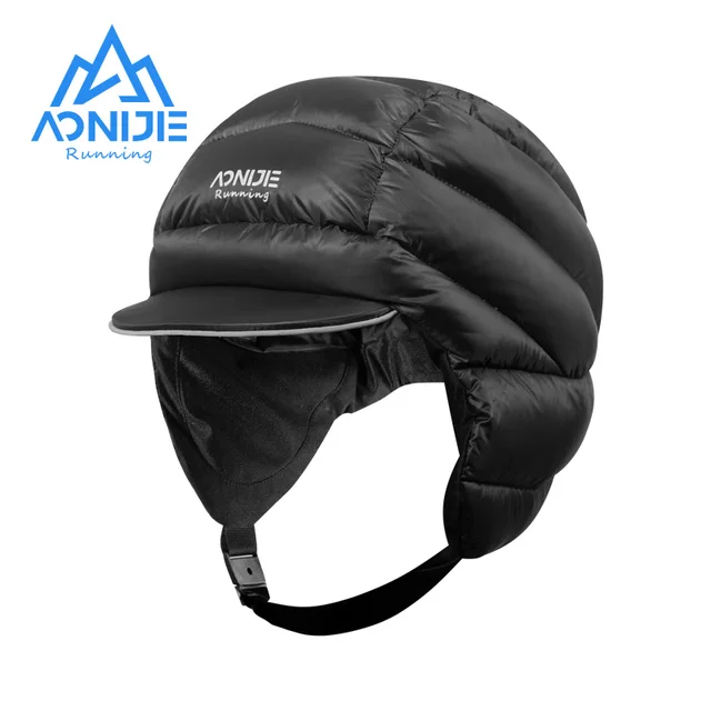 Aonijie m35 m36 winter white duck down hat cap beanie balaclava ear protector scarf cycling camping skiing snowboard hiking