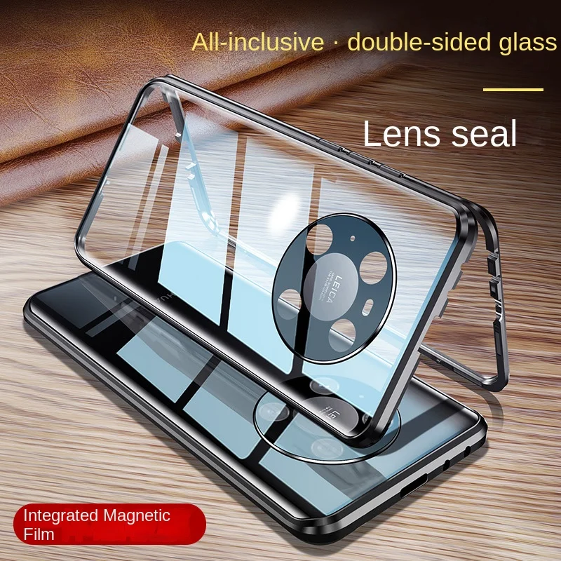 

For Huawei mate40 Case NEW 360° Full Protection revent the peep Magnetic Adsorption Glass phone cover mate40Pro Pro+