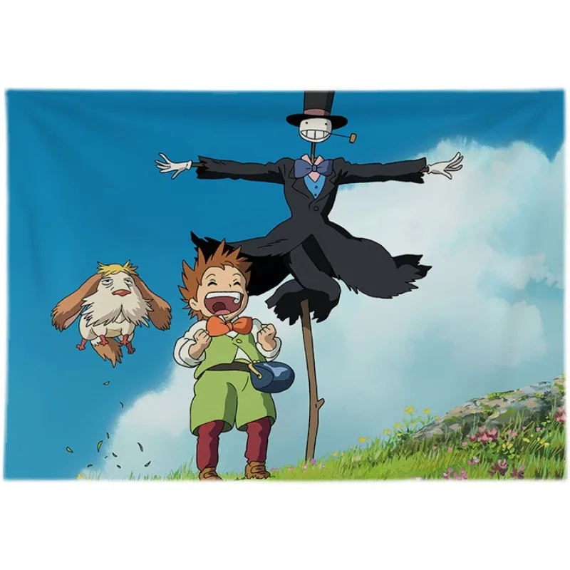 

Anime Background Cloth Ins Hanging Cloth Dormitory Room Renovation Decoration Wall Cloth Bedside Tapestry Background Wall Cloth