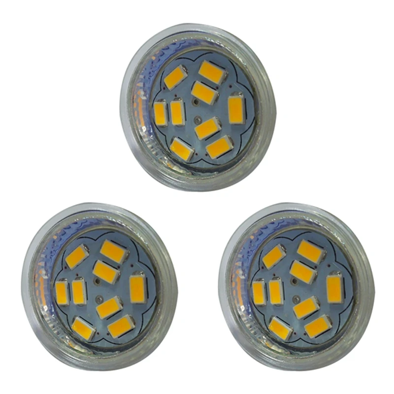 

3X 4W GU4(MR11) LED Spotlight MR11 9 SMD 5730 430 Lm DC 12V, Warm White