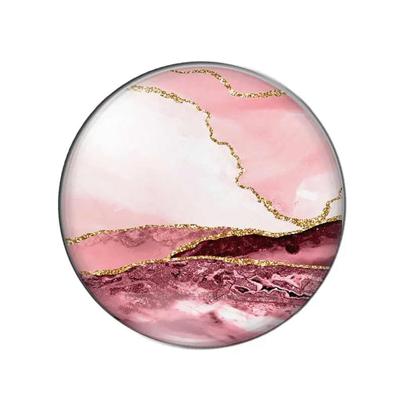 Золотисто-розовые текстуурные узоры из камня для иммации 12 мм/18 мм/20 мм/25 мм