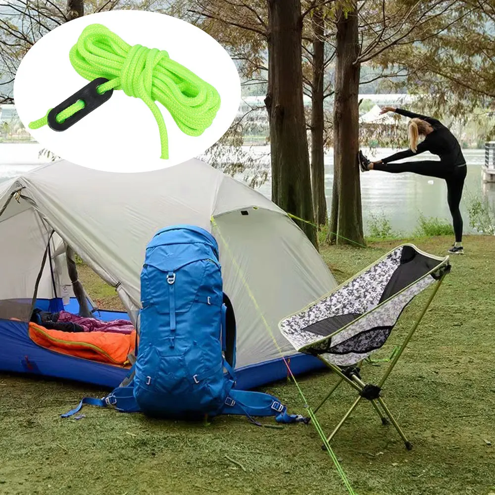 

New Fluorescent Green Guy Line Ropes 3 M Tent Camping Bright Rope Lights Lifting Camping Awning Wind Rope, Dropshipping
