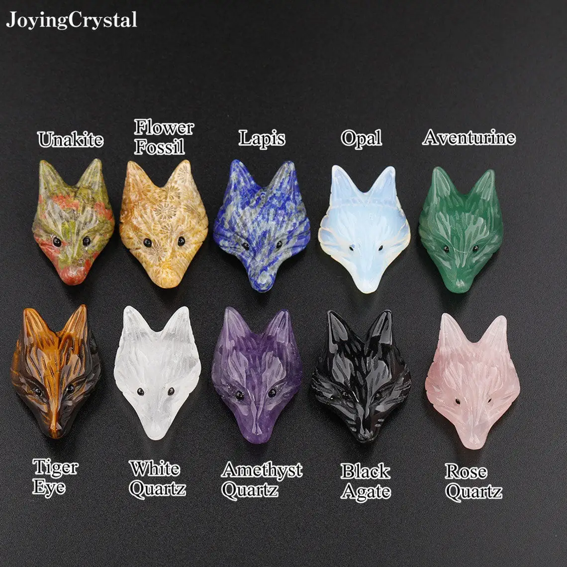 

25x35mm Natural Crystal Fox Pendant,Gemstone Fox Statue,Crystal Animal,Healing Crystal Skull,Crystal Pendant For Necklace Making