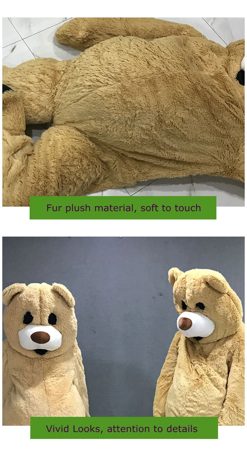 Танцевальный плюшевый костюм медведя для взрослых цельный коричневый талисмана