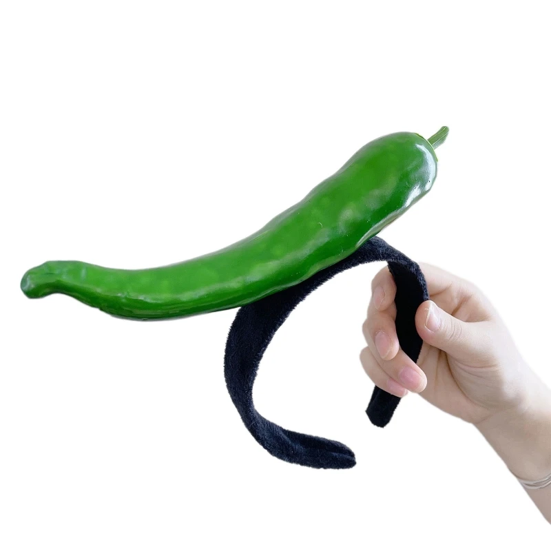 Weiche Pfeffer Stirnband Lustige Fruit Haar Hoop Banana Haarband Gefüllte Gemüse Haarband Cartoon Kostüm für Party X4YC – Detail 5