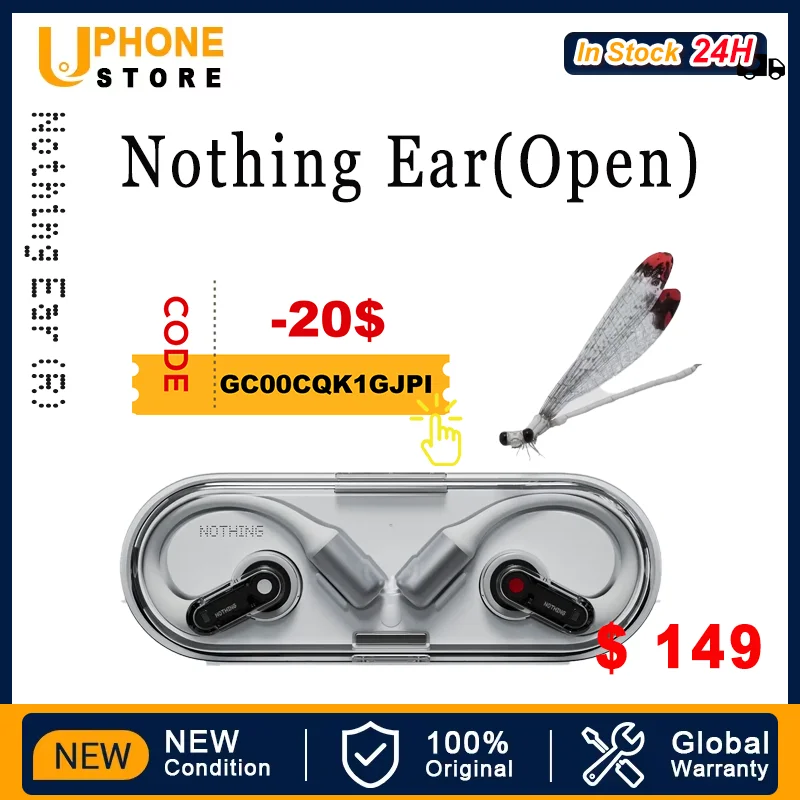 NOTHING Ear (open) Наушники-вкладыши компактные с низкой задержкой Bluetooth 5 3