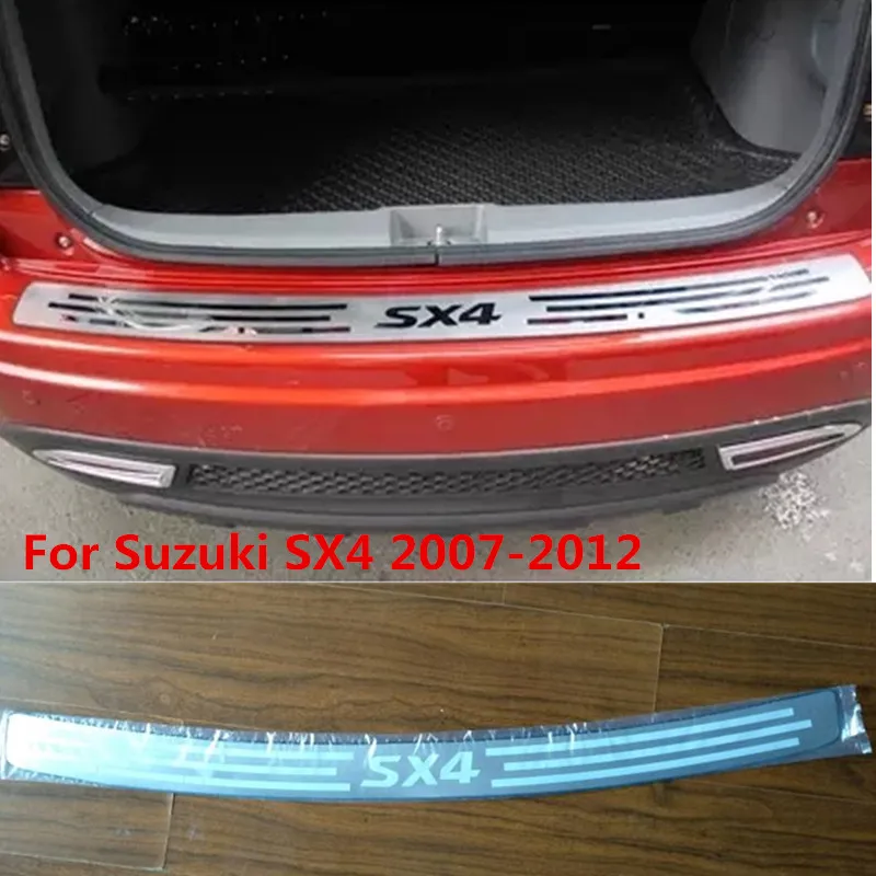 

High quality stainless steel rear windowsill panel,Rear bumper Protector Sill For Suzuki SX4 2007-2012 Car-styling Car-covers