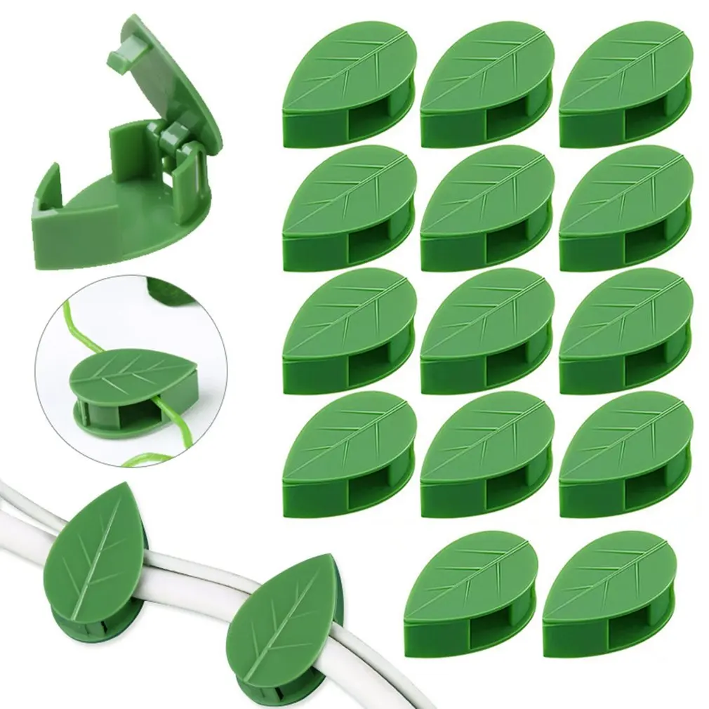 

10Pcs Invisible Plant Climbing Holder Clip Leaf Shape Self-Adhesive Invisible Garden Hook Support Fixing Clip Climbing Plants Fa