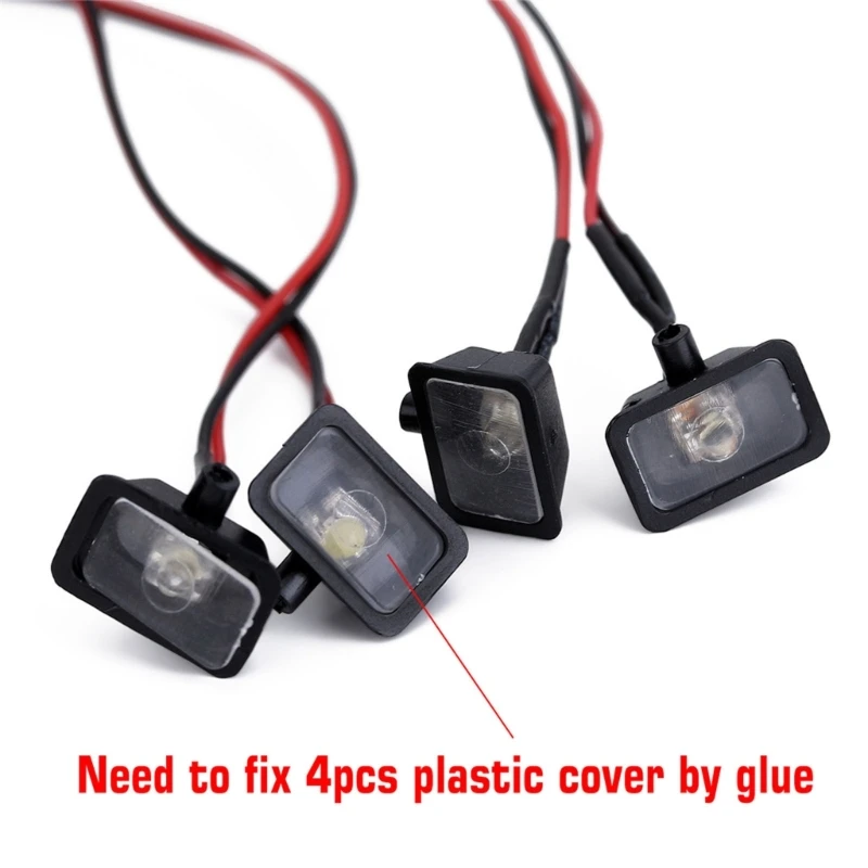 4 светодиодных фонаря круглые/квадратные светодиоды для 1:24 гусеничного