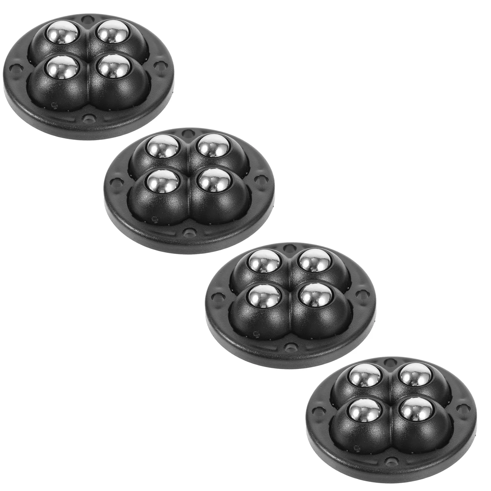 

4 Pcs Ball Pulley Adhesive Swivel Casters Sticky Wheels Trash Can Storage Bin Steel Mini Small Appliances Crates