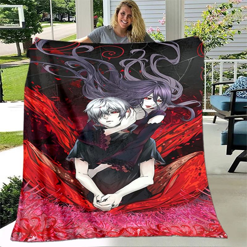 

Tokyo Ghoul custom Blanket Sofa travel blanket bed flannel blanket lightweight warm blanket blankets for beds picnic blanket