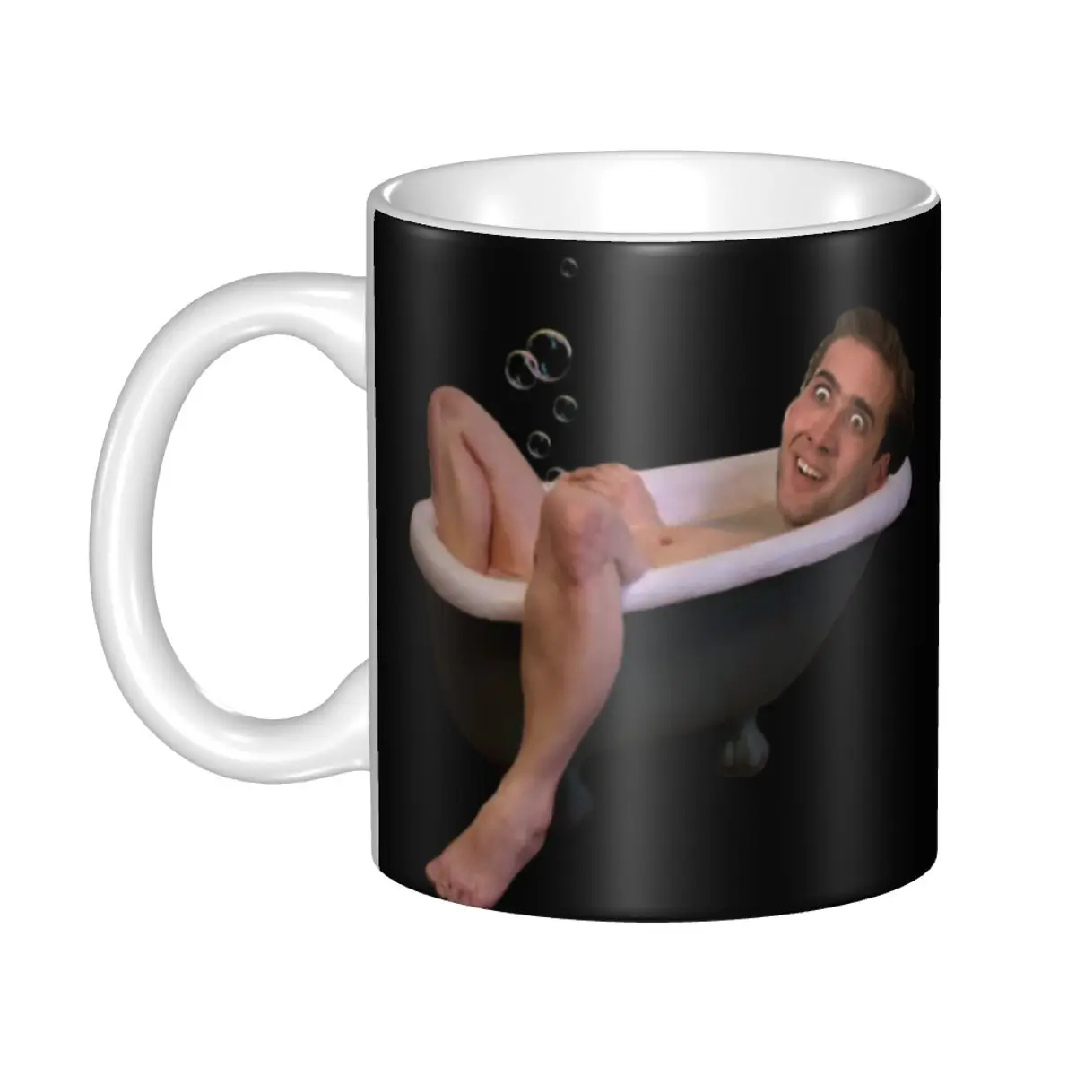

Customized His Soul Still Dances Mugs DIY Nicolas Cage Ceramic Milk Tea Coffee Cups Outdoor Work Camping Cup