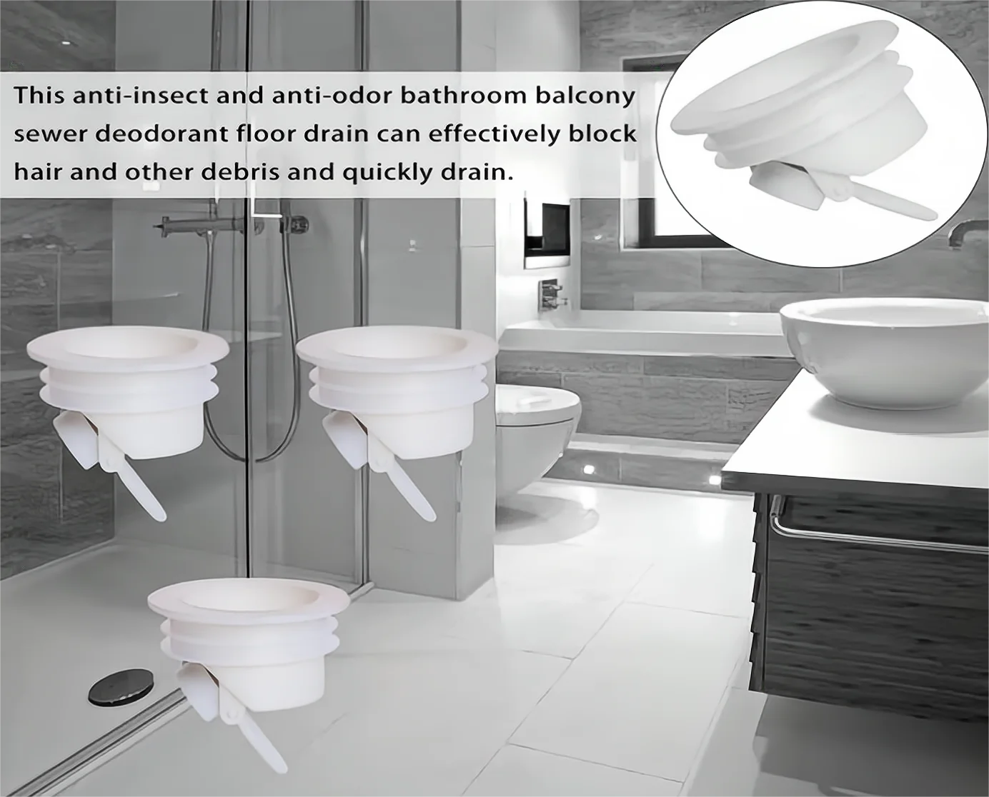 

Toilet Sewer Deodorant Floor Drain Core Shower Bath Insect-proof Seal Anti-odor Drain Cover Plug for Kitchen Bathroom Accessory