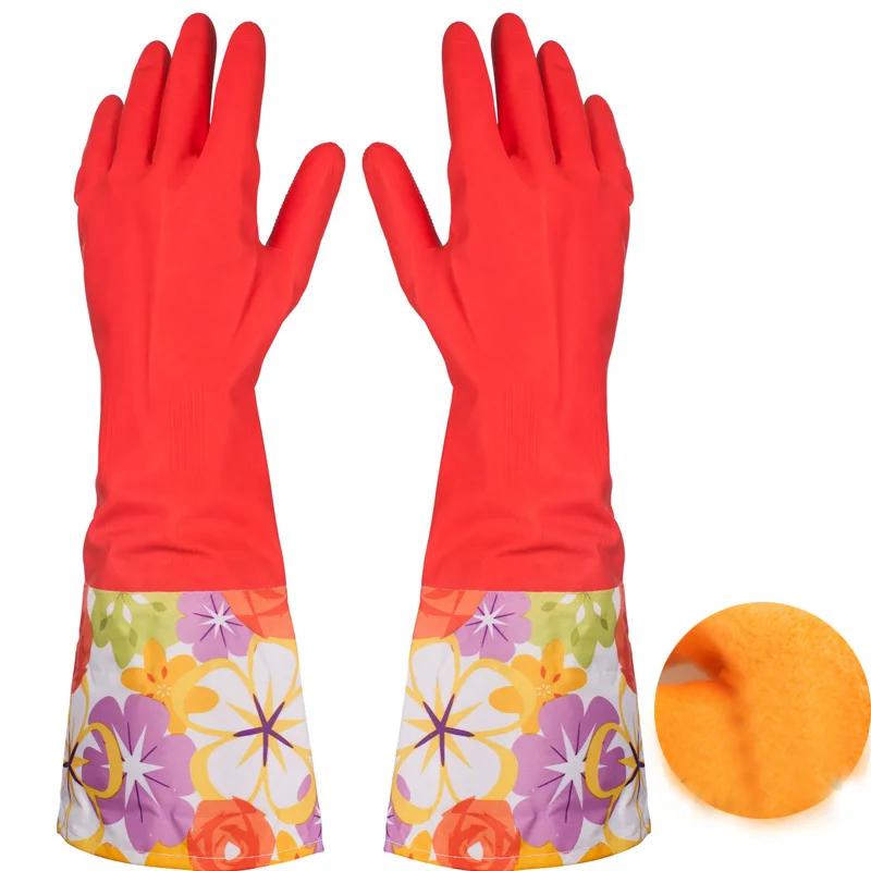 

Waterproof Household Dishwashing Glove Water Dust Stop Cleaning Rubber Glove