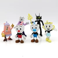 lot of 6pcs cuphead mugman the devil boss cup head king dice devil monster 4 action figures movies character toys boys gift