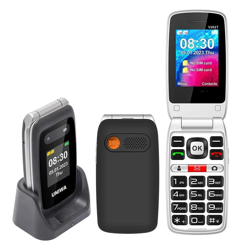 Мобильный телефон-раскладушка V202T с большой кнопкой 4G