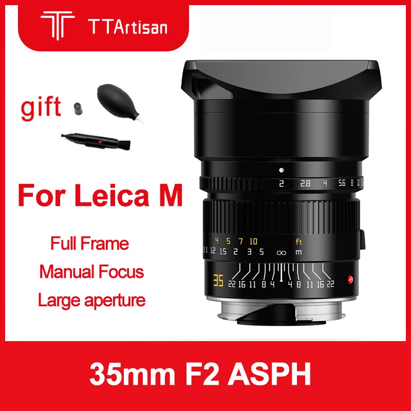 

TTartisan APO M 35mm F2 ASPH Lens For M5 M6 M7 M8 M9 M9P M10 M262 M240 M240P Camera MF Full Frame Camera Lens for Leica M