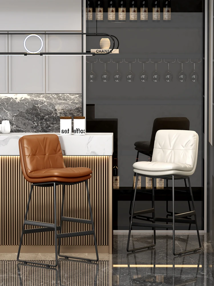 

Современные барные стулья, 2 шт., скандинавские кухонные стулья, искусственные роскошные сексуальные кожаные барные стулья, обеденные стулья, мебель для гостиной