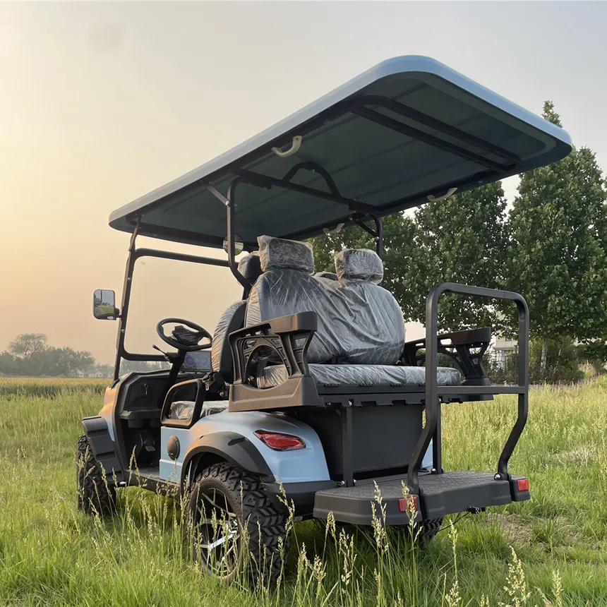 Новая 4-колесная электрическая тележка для гольфа заводская цена 6-местная