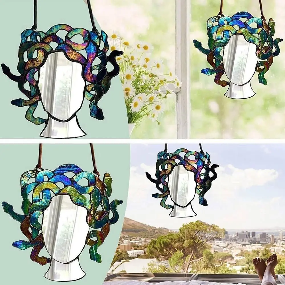 Креативный красочный силуэт украшение для лица зеркальное змеевидное женское