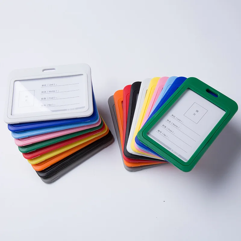 

1pcs Cheap Plastic Credentials Record Card Protector for School Office Nursing Employees Photo Pass ID Badges Holder Wholesale