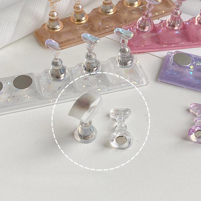 1 Набор Аврора ледяная квадратная основа для практики дизайна ногтей готовый