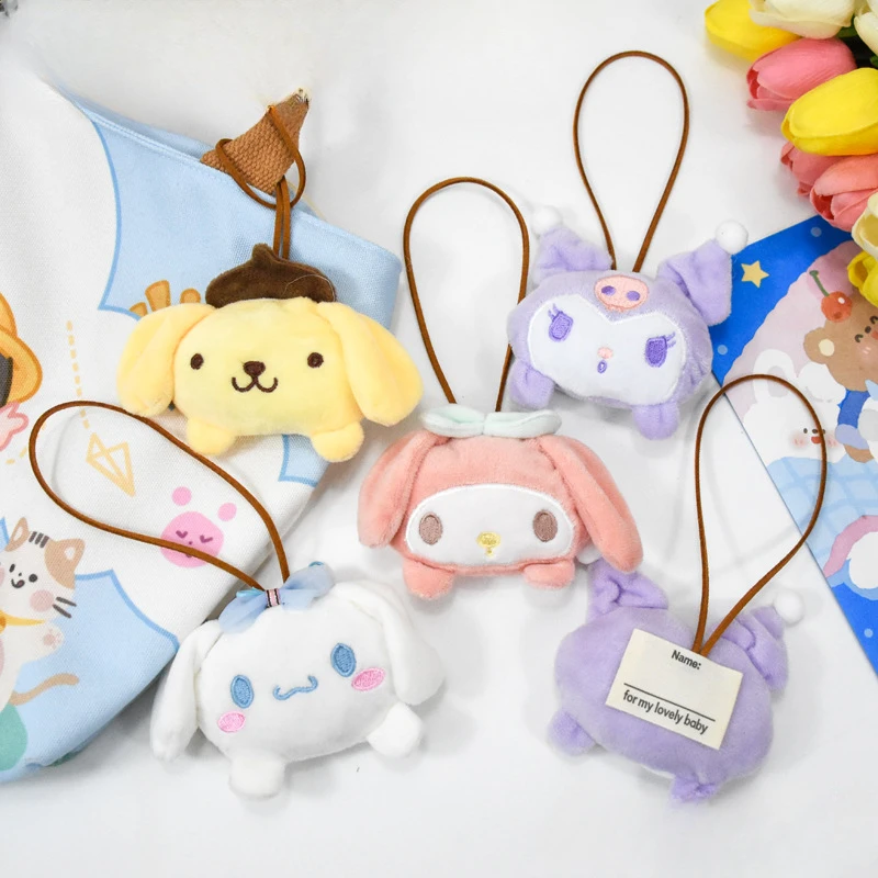 

Плюшевая кукла Sanrio с орнаментом Hello Kitty Kuromi My Melody наклейка с именем для детского сада Холщовая Сумка школьная сумка Подвеска