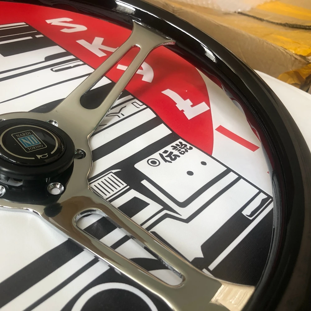 15-дюймовое классическое универсальное гоночное рулевое колесо Nardi ABS деревянное