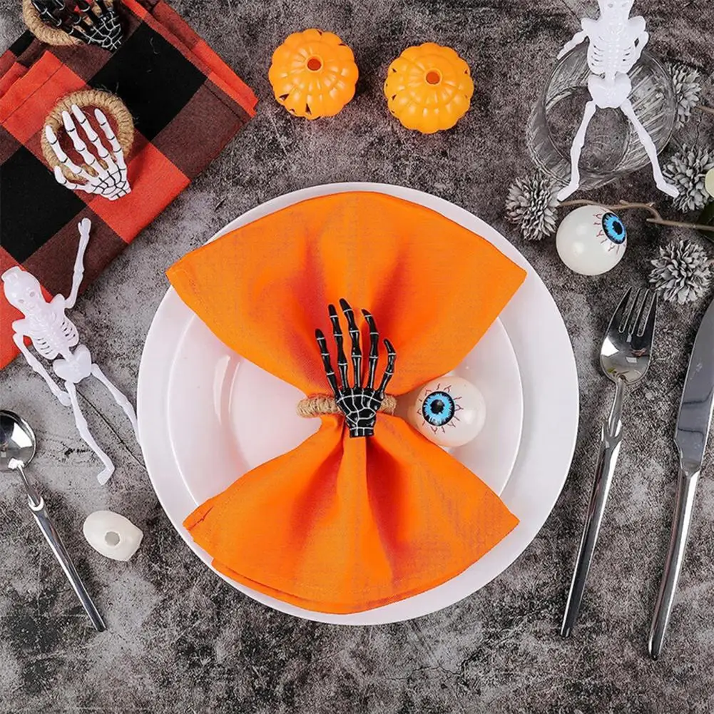 

Кольцо для салфеток на Хэллоуин, Хэллоуин, жуткий скелет, кольца для салфеток, держатели призраков для домашнего стола, украшение для стола, товары для дома