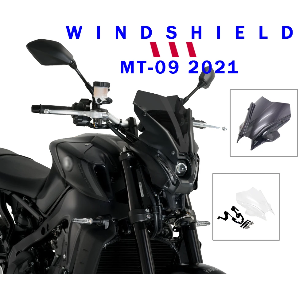 

Новое ветровое стекло 2021 2022 для YAMAHA MT-09 MT09 FZ09 MT FZ 09 аксессуары для мотоциклов ветрозащитные дефлекторы fz09 mt09