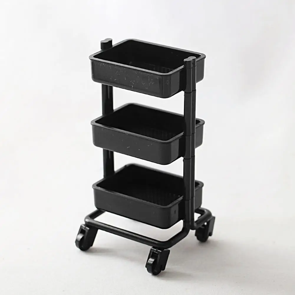 

Interesting Doll House Dining Cart Smooth Surface Furniture Storage Cart Doll House Accessories Doll House Kitchen Cart