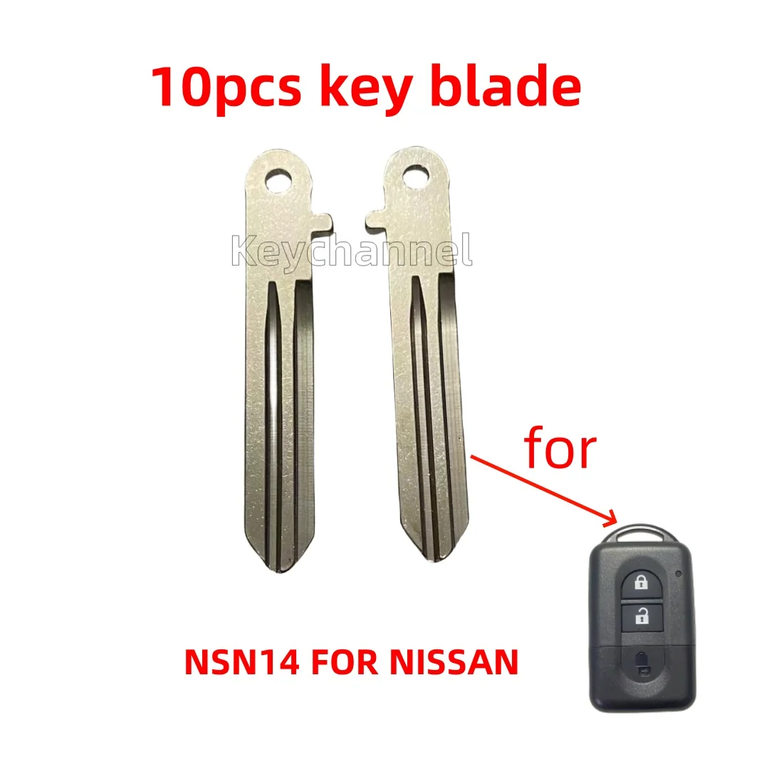 

Keychannel 10pcs NSN14 автомобильный брелок, брелок для аварийного ключа, умный пульт дистанционного управления для Nissan Qashqai Pathfinder X-Trail