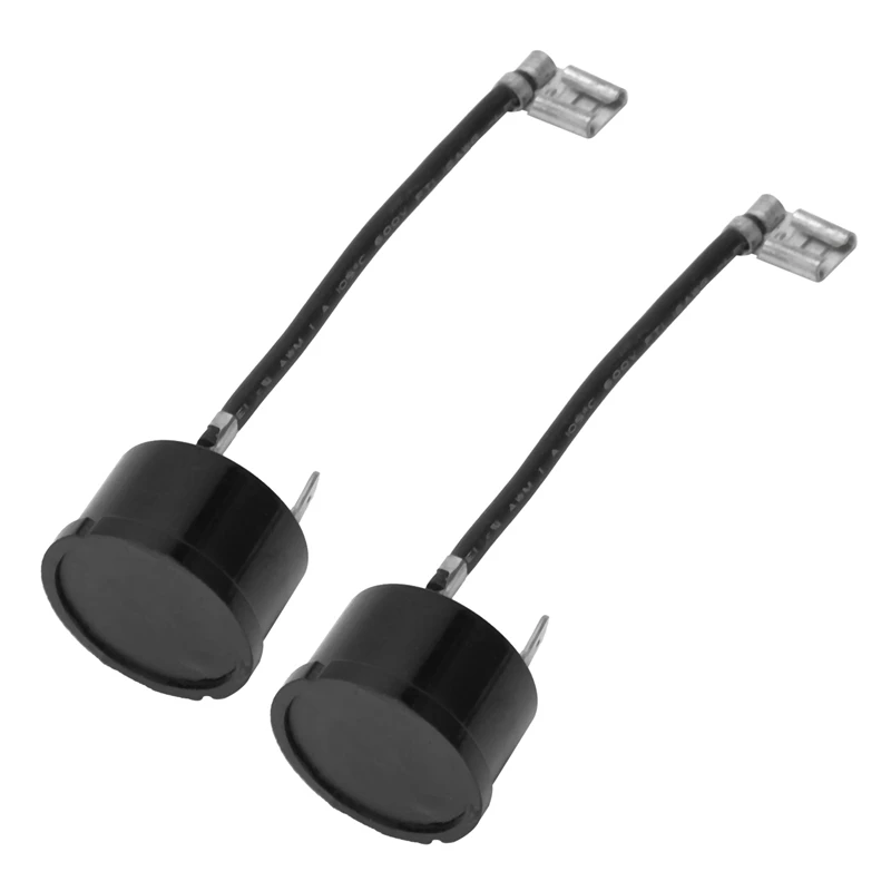

2X Plastic Compressor Thermal Overload Protector For 1HP Air Conditioner With Wire Black