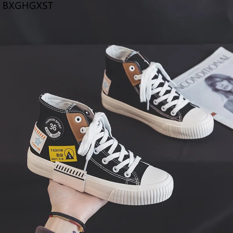 

Canvas Shoes Women High Top Sneakers Platform Sneakers Casuales Sneakers Women Luxury Vulcanize Shoes Running Shoes for Women