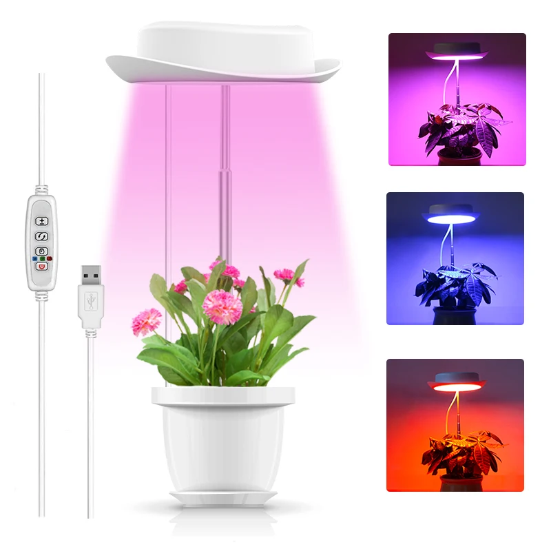 

Led Grow Light 5v Usb Full Spectrum Plant Light Can Adjust The Light Level Regularly, And The Adjustable For Different Plants