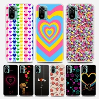 heart circle images clear redmi case for note 7 8 9 10 5g 4g 8t pro redmi 8 8a 7a 9a 9c k20 k30 k40 y3 soft silicon