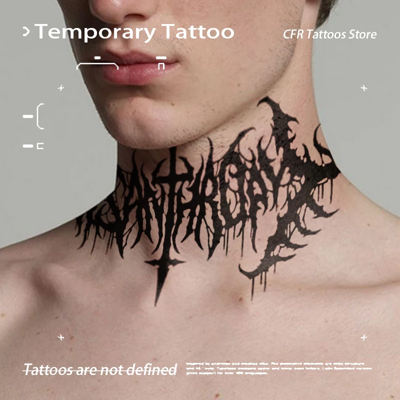 Временная Татуировка В Готическом Стиле Крест Темная Половина Рукава