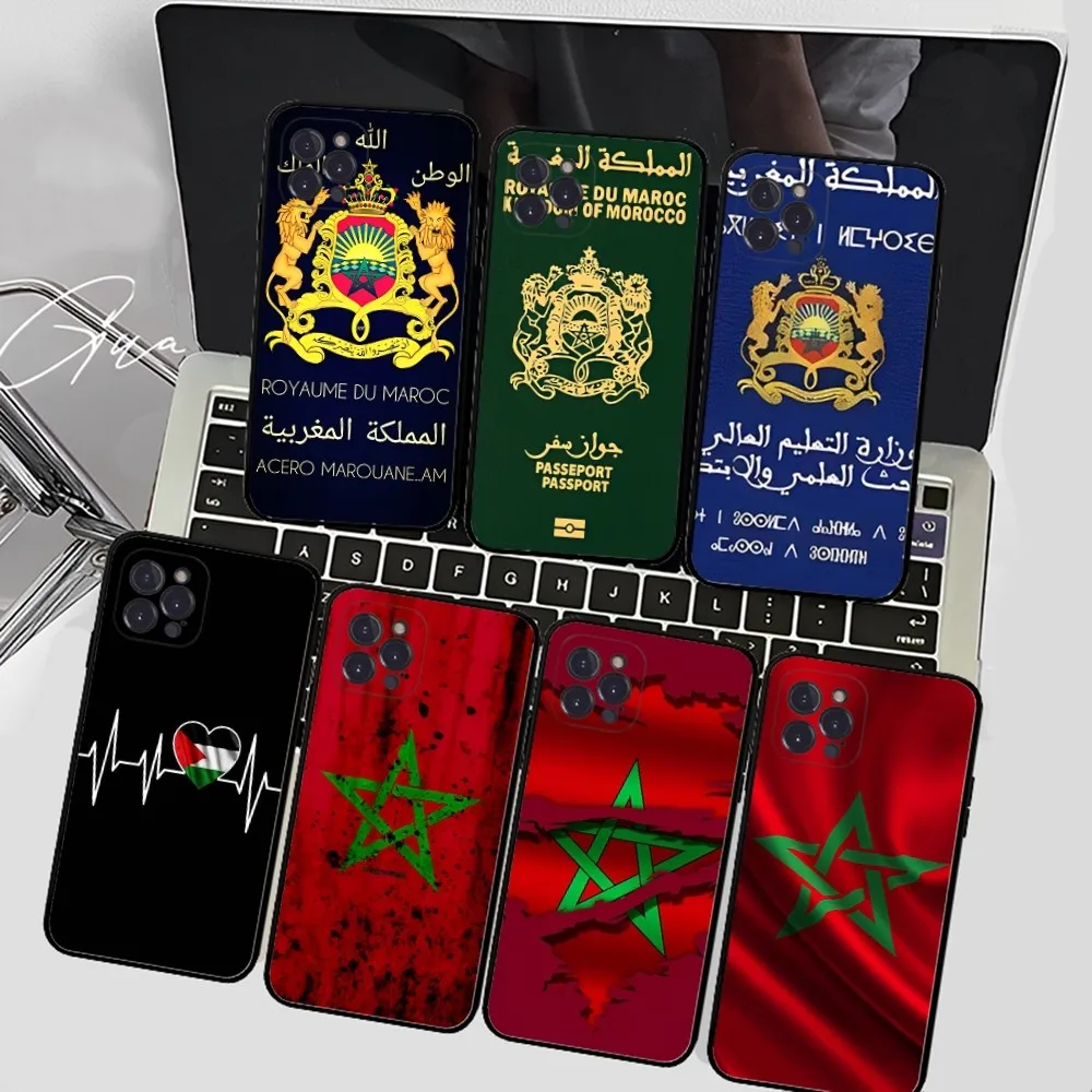 

Morocco Flag Passport Phone Case For iPhone 14 11 12 13 Mini Pro XS Max Cover 6 7 8 Plus X XR SE 2020 Funda Shell