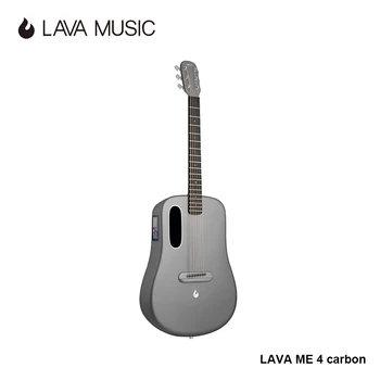LAVA ME 기본 탄소 섬유 어쿠스틱 전기 스마트 여행 기타, HILAVA 2.0 시스템, 3.5 인치 터치스크린 프리부스트 3.0